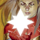 Carol embraces the Hala Star on the cover of The Life of Captain Marvel #4.